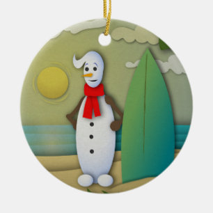 Ornamet Summertime Snögubbe Julgransprydnad Keramik