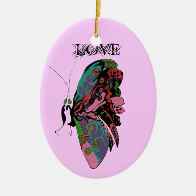 ORNAMNETS FÖR ROLIG HELGDAGAR JULGRANSPRYDNAD KERAMIK (Framsidan)