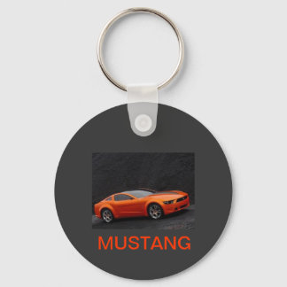 ORNANGE MUSTANG NYCKELRING
