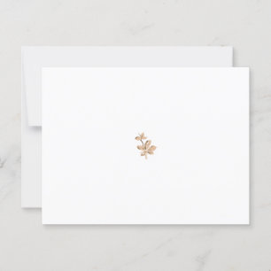 Ornat, beige blommigt design med mörk brun stjälk vykort