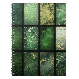 ORNAT SHADES OF GRÖNT IRISH CELTIC THEME ANTECKNINGSBOK