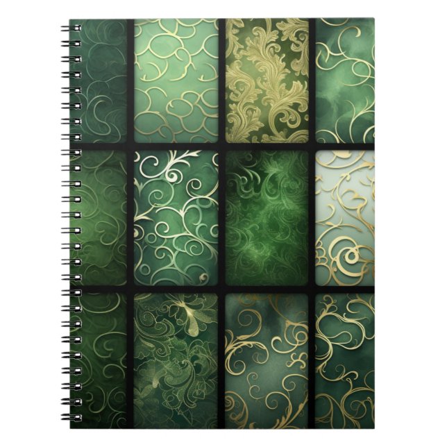 ORNAT SHADES OF GRÖNT IRISH CELTIC THEME ANTECKNINGSBOK (Framsidan)