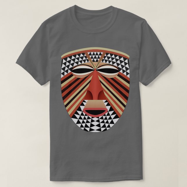 Ornate African ansikte mask T Shirt (Design framsida)