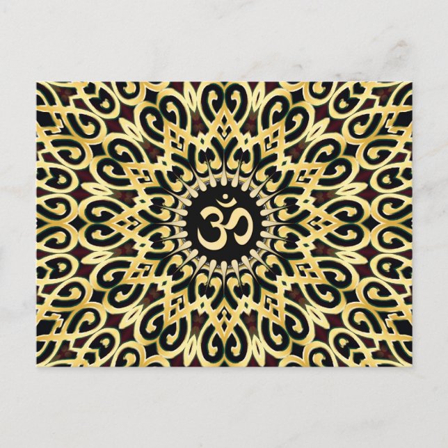 Ornate Arabesque Black + Guld OM vykort (Framsida)