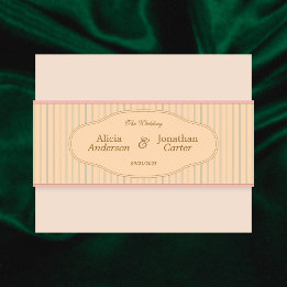 Ornate Art Nouveau Wedding Band För Inbjudningskort