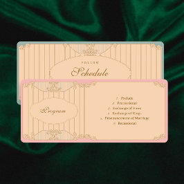 Ornate Art Nouveau Wedding Program
