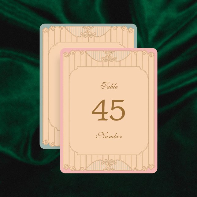 Ornate Art Nouveau Wedding Table Numbers (Skapare uppladdad)