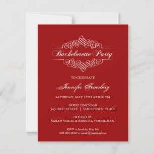 Ornate Bachelorette Party-inbjudan Inbjudningar