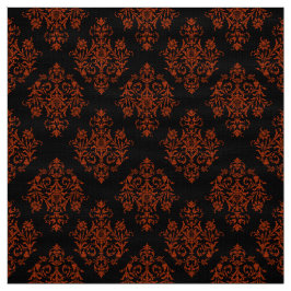 Ornate Baroque Black Damask-mönstertyg Tyg