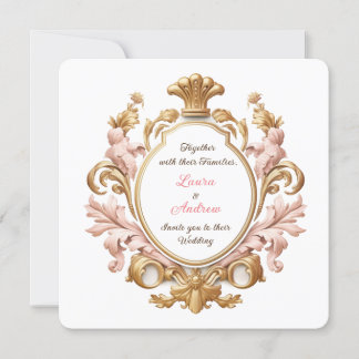 Ornate Baroque Floral Rococo Romance Wedding Inbjudningar