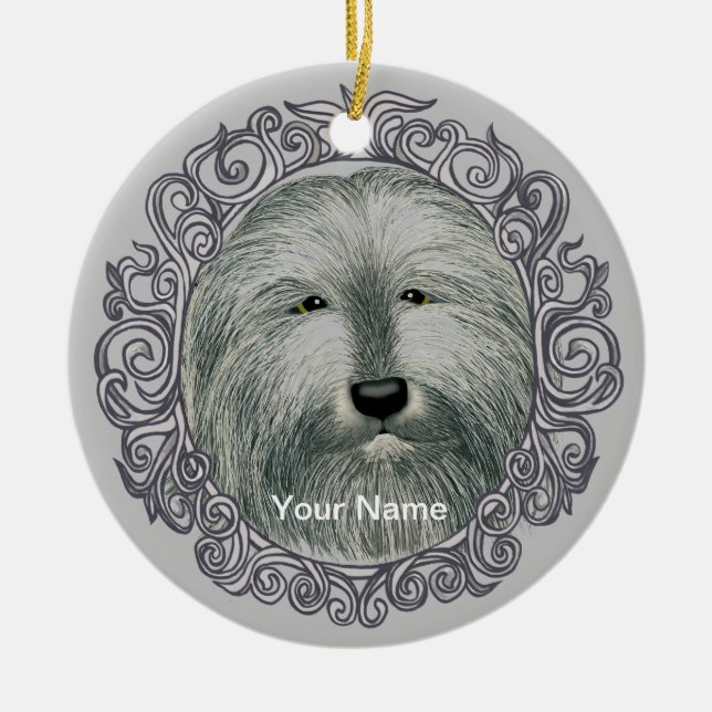 Ornate Bearded Collie-användarnamn - ornament (Framsidan)