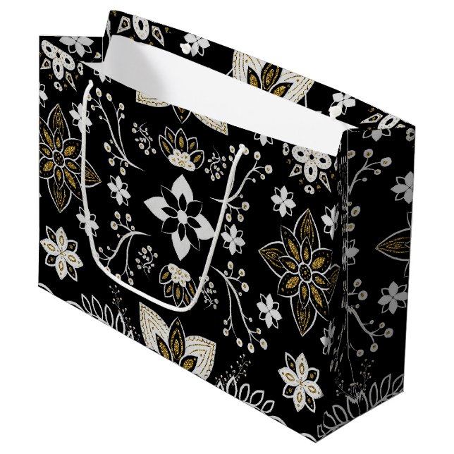 Ornate black and white floral pattern  (Framsidan Vinklad)