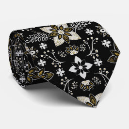 Ornate black and white floral pattern  slips
