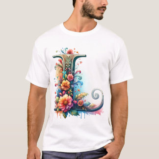 Ornate Blommigt ’J’ Monogram T Shirt