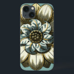 Ornate Blommigt Medallion on Light Blue Background<br><div class="desc">En ljusblå bakgrund fungerar som accent på den här ornerade blommigtens medalonmålning av Vision Studio. Lagrar av löv mångdubblar blommans skönhet och ge den mycket livskraftig. Köp den idag och låt den blomma in i ditt hem!</div>
