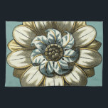 Ornate Blommigt Medallion on Light Blue Background Kökshandduk<br><div class="desc">En ljusblå bakgrund fungerar som accent på den här ornerade blommigtens medalonmålning av Vision Studio. Lagrar av löv mångdubblar blommans skönhet och ge den mycket livskraftig. Köp den idag och låt den blomma in i ditt hem!</div>