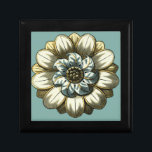 Ornate Blommigt Medallion on Light Blue Background Minnesask<br><div class="desc">En ljusblå bakgrund fungerar som accent på den här ornerade blommigtens medalonmålning av Vision Studio. Lagrar av löv mångdubblar blommans skönhet och ge den mycket livskraftig. Köp den idag och låt den blomma in i ditt hem!</div>