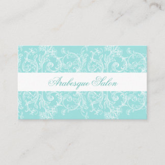 Ornate Blue and White Affärskort Visitkort