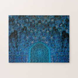 Ornate Blue Mosque Interior Jigsaw Puzzle Pussel