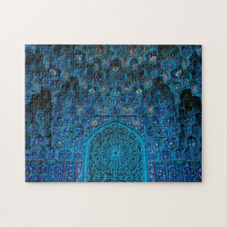 Ornate Blue Mosque Interior Jigsaw Puzzle Pussel