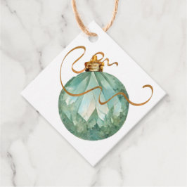 Ornate Blue och Guld jul Ornament Gift Märkres Gåvor Etiketter