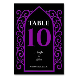 Ornate border black and purple Gothic Wedding Bordsnummer