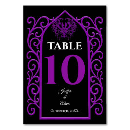 Ornate border black and purple Gothic Wedding Bordsnummer