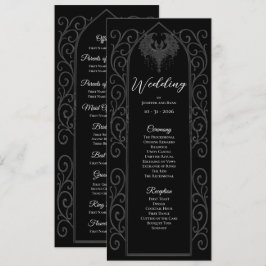Ornate border Gothic Wedding Program