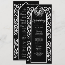 Ornate border Gothic Wedding Program