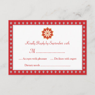 Ornate Bröllop OSA Card-inbjudan Kort