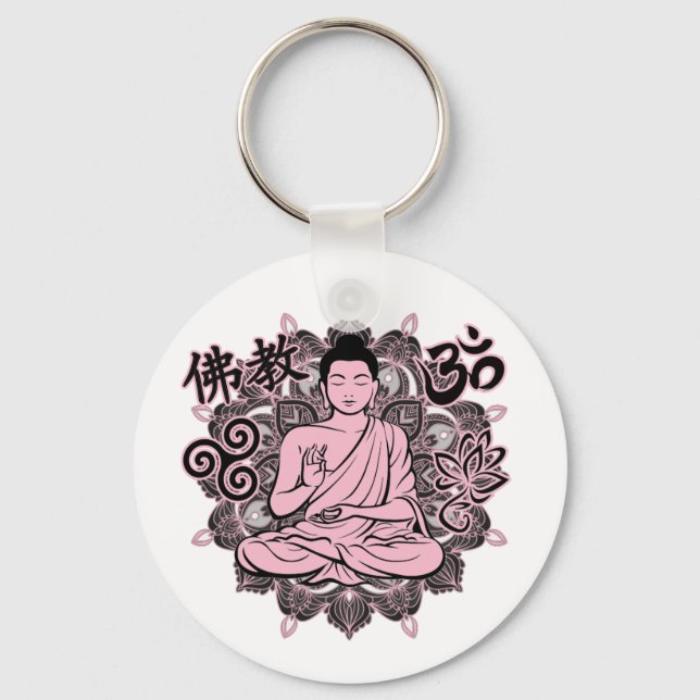Ornate Buddha Nyckelring (Framsida)