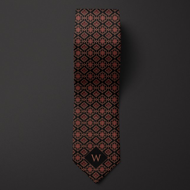 Ornate Burgundy & Black Monogram Slips (Skapare uppladdad)