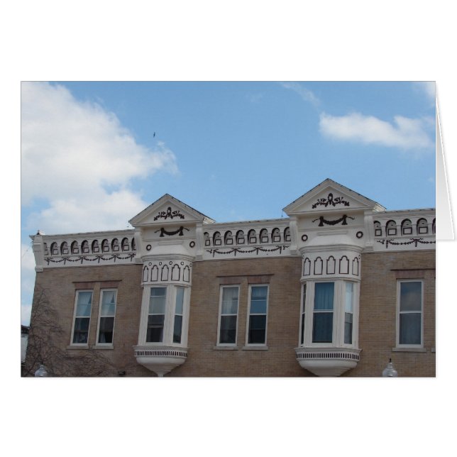 Ornate Byggnad Hälsningskort (Framsidan Horizontal)
