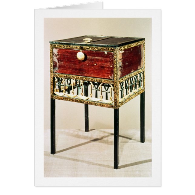 Ornate cabinet från Tutankhamun Hälsningskort (Framsidan)