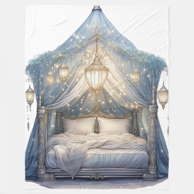Ornate Canopy Bed Fleecefilt (Framsidan)