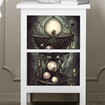 Ornate Cauldron med Crystal Boll Potions och Orbs