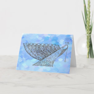 Ornate Chanukah Menorah Anpassade Greeting Card Kort