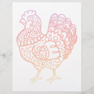 Ornate Chicken Lineart