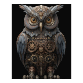 Ornate Clockwork Owl Fototryck
