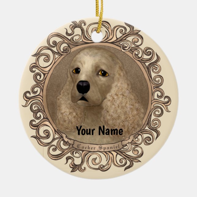 Ornate cocker spaniel ornament (Framsidan)
