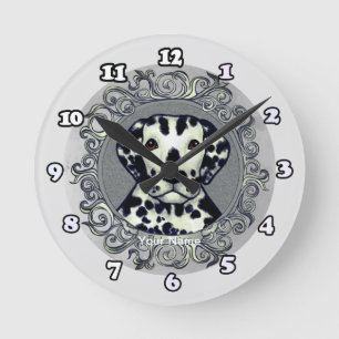 Ornate Dalmatian Rund Klocka