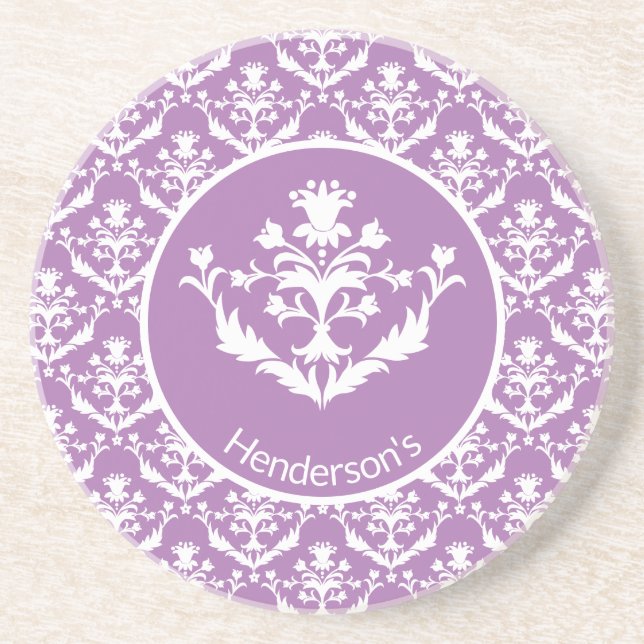 Ornate Damask Patterned Underlägg (Framsidan)