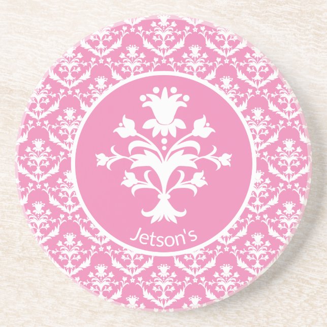 Ornate Damask Patterned Underlägg (Framsidan)