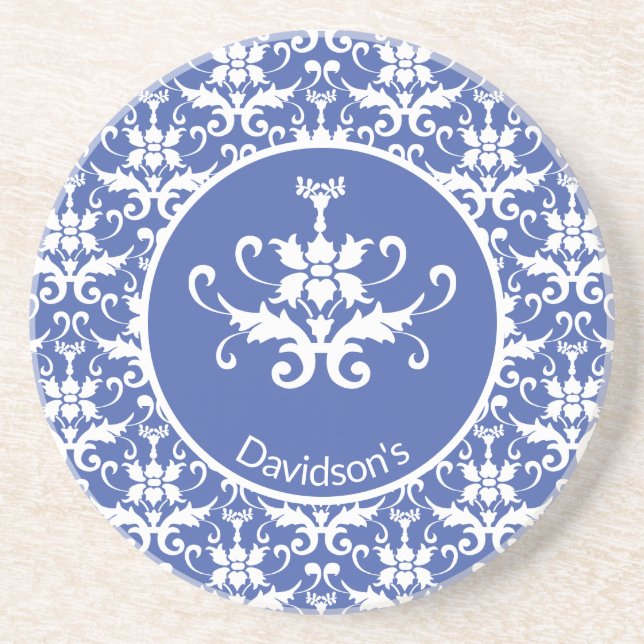 Ornate Damask Patterned Underlägg (Framsidan)