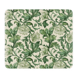 Ornate dark green acanthus leaves pattern