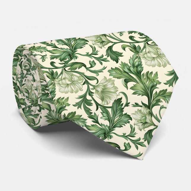 Ornate dark green acanthus leaves pattern slips (Rullad)