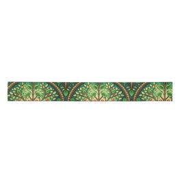 Ornate design featuring green and gold symmetrical