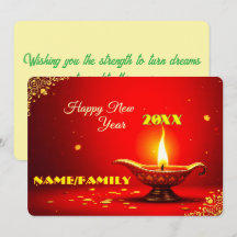 Ornate Diya – Warm Golden New Year