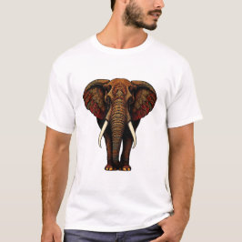 Ornate Elephant Art T Shirt