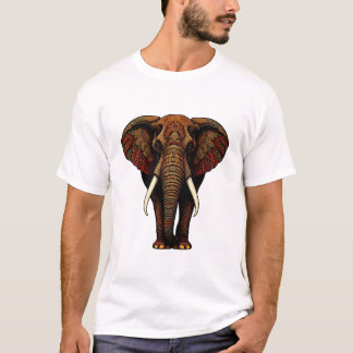 Ornate Elephant Art T Shirt